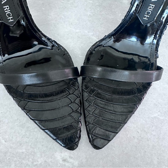 Rich Sandal by Jessica Rich Black Stiletto Lace Up Heels Size 40 / 9.5 - Picture 8 of 16